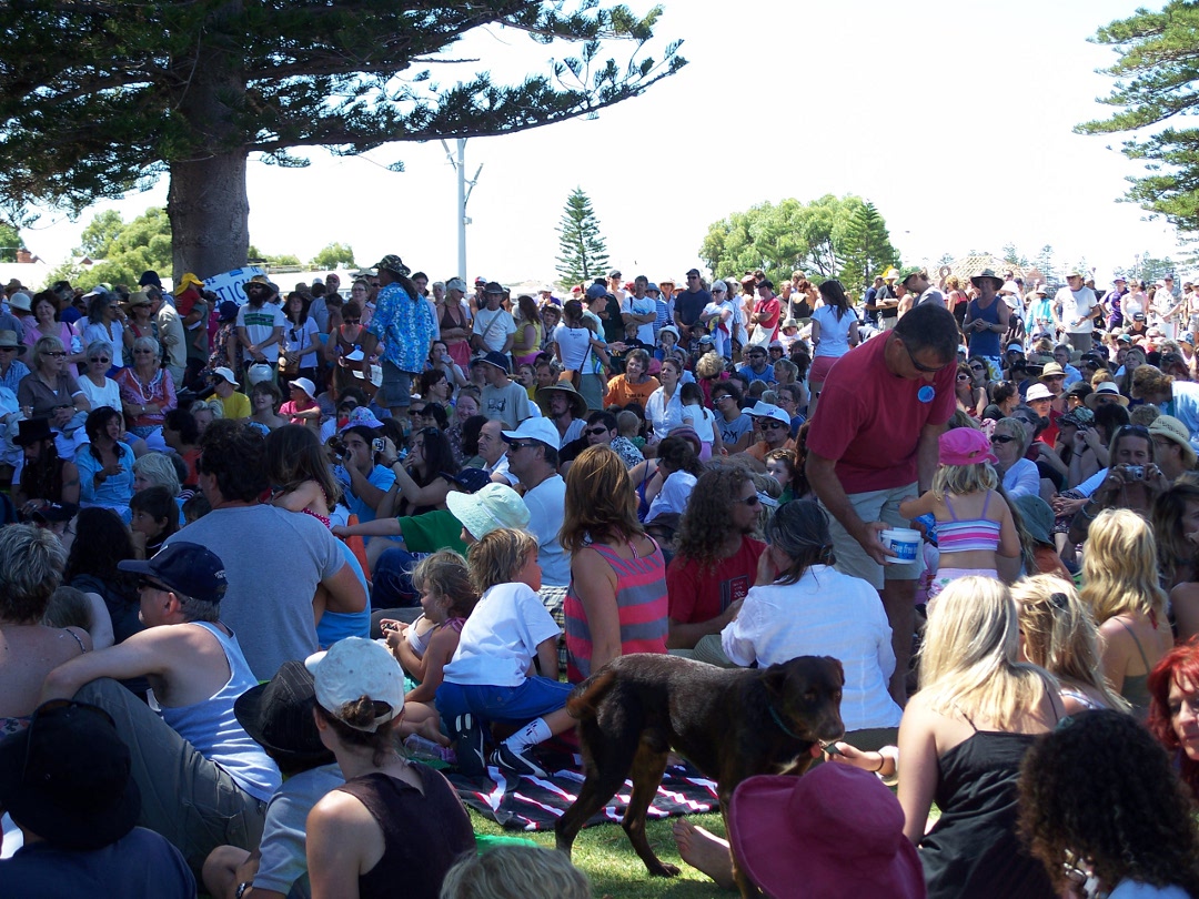A massive crowd at the SFBA protest